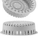 Drain Hair Catcher, Upgraded Protector with Silicone & Stainless Metal Designed for Pop-Up and Regular, Effective Without Slowing Drainage (Gray)