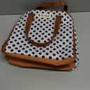 Fit & Fresh Lunch Bag For Women, Insulated Womens Lunch Bag For Work, Leakproof & Stain-Resistant Large Lunch Box For Women With Containers and Bottle, Zipper Closure Wichita Bag White Dot