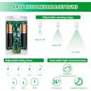 6 x Motion Sensor Light Switch with Outlet, 2 Pack, PIR Infrared Motion Sensor Switch with 3 Adjustable Sensing Modes, Wireless Motion Sensor for Home Appliances