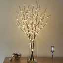 LITBLOOM Lighted Brown Willow Branches 30IN 150 LED Plug in with Timer and Dimmer Tree Branch Lights with Warm White Lights for Holiday Christmas Home Decoration (150L Brown)