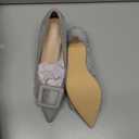 Women's Pointed Toe Pumps Slip on Elegant Wedding Pumps Comfortable Stiletto Heels with Square Buckle