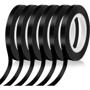 Audab 6 Rolls 1/4 Pinstripe Tape Vinyl Chart /White Board Tape Lines Dry Erase Whiteboard Thin Tape Pinstriping Graphic Grid Marking Tape