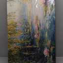 Claude Monet Water Lilies Floral Canvas Prints Wall Art Monet Style Famous Oil Paintings Flowers Decor Classic Impressionist Art Prints, Claude Monet Artwork for Living Room Bedroom Kitchen Home Office Decorations 20x40 Inches