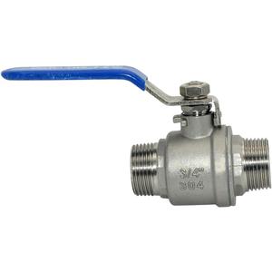 1Pcs Ball Valve, Heavy Duty Male NPT X Male NPT Thread with Long Handle Switch, Stainless Steel NPT Full Port Forged 1" Ball Valve for Water Oil and Gas, 1000 WOG (3/4'')
