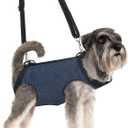 Dog Lift Harness Portable Dog Sling for Small Dogs Hind Leg Support Pet Rehabilitation Lifts Vest Adjustable Harness for Back Legs for Old, Disabled, Joint Injuries, Arthritis, Paralysis Dogs Walk Black, L