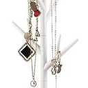 Half Room Branch Jewelry Rack With Rotatable Base and Storage Box Tree Tower Rack Hanging Organizer for Ring Earrings Necklace Bracelet,Suitable for living rooms, bathrooms,offices,etc.