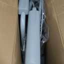 Drive Medical 11148-1 Folding Steel Bedside Commode Chair, Portable Toilet, Supports Individuals Weighing Up To 350 Lbs, with 7.5 Qt. Bucket and 13.5 Inch Seat, Grey