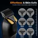 Beard Trimmer for Men - Rechargeable Men's Hair Clippers & Razor, Cordless Hair Trimmer & Shaver for Face, Neck, Groin & Manscaping, Ideal Gift for Men, Black
