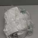 ANUFER Girls Women Fashion Canvas Knee Boots Pure Black Zip Dance Boots (6.5, White-Flat)