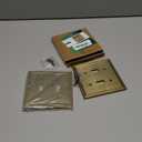 2-Pack Double Toggle Light Switch Cover Plate, Durable Solid Zinc Alloy Decorative Dual Switch Plate Covers, Antique Brass 2 Gang Wall Plate, Corrosion Resistant