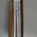 Curtain Rods for Windows 30-46 Inch, 5/8" White Curtain Rods, Stainless Steel Small Curtain Rod for Bedroom, Living Room,Kitchen,Farmhouse, Outdoor Curtain Rod, White