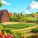 3 x Alltten 70.8''x39.3'' Village Backdrop Farm Harvest Backdrop F328