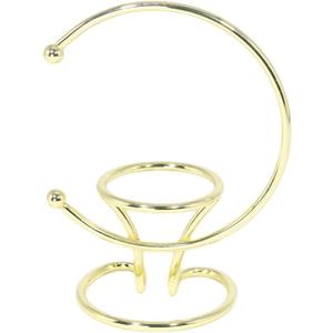 Gorgeous Sturdy Metal Sphere Display Stand Marble Crystal Ball Holder Globe Display Room and Office Decor Egg Celestial (Gold 1 Ball Holder)