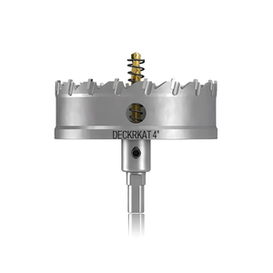 4" TCT Hole Saw for Hard Metal, Heavy Duty 100mm Tungsten Carbide Tipped Hole Cutter with Spring-Loaded Pilot Drill Bit for Stainless Steel, Metal, Iron, and Plastic
