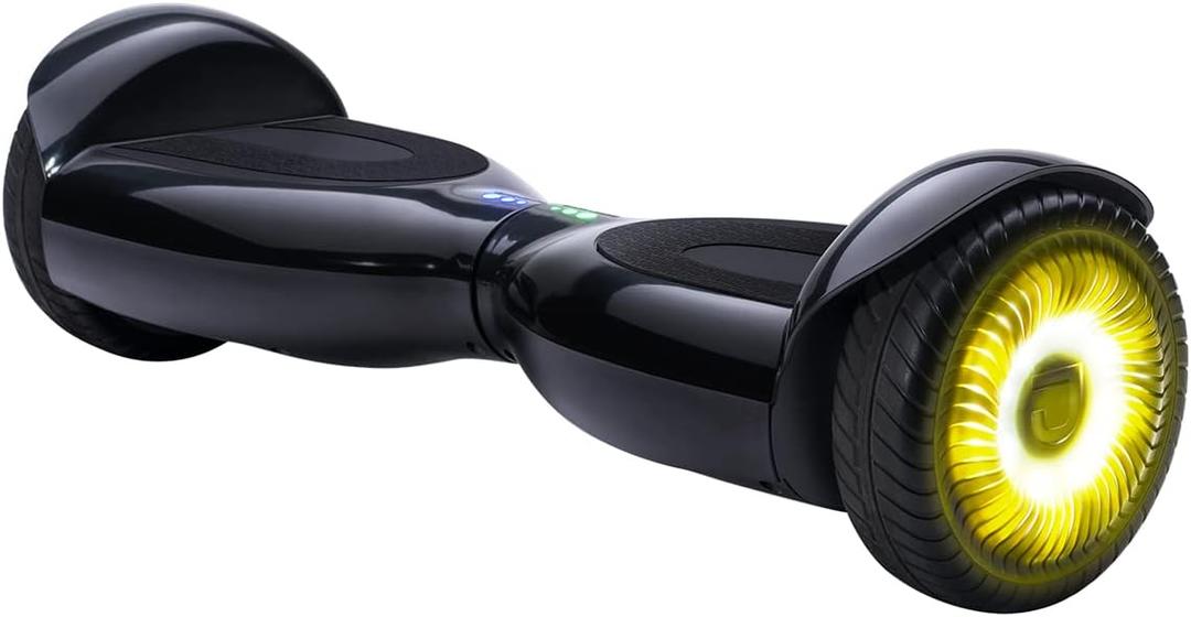 Jetson Zone Hoverboard, Top Speed of 7 mph, Maximum Range of 7 miles, All-Terrain Tires, 300 Watt Dual Hub Motor, Ages 12+, Black, JZONE-BLK