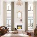 Blackout Extra Long Curtain with Grommet,Ivory 156 Inch Long 1 Panel,Room Darkening Thermal Insulated Solid Color Drapery 13ft for 2 Story House, Great Room,High Ceiling.