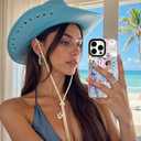 ChiCsFleur for iPhone 16 Case, TPU Phone case with Camera Protection for Women Girls Teens - Coquette Collage Bow Ginger Dog Wine Disco Ball Pink Blue Beach Y2K Sorority Aesthetic Unique (WhisperOcean)