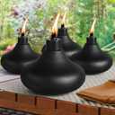 4 Pack Table Top Torches, 24.5oz Citronella Torches for Outside, Decorative Tabletop Lantern for Yard, Patio, Deck, Garden, Party, Landscape