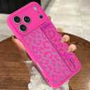 MOWIME Compatible with iPhone 17 Pro Max Case with Strap, Hot Pink