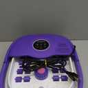 Collapsible Foot Spa with Heat, Remote Control, Temperature Control, Bubbles, Pumice Stone, Red Light, Timer, 16 Massage Roller Pedicure Foot Bath Tub Foot Soaker for Feet Stress Relief, Purple