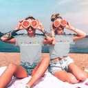 Pride Shirts for Women Lesbian Rainbow Letter Print T-Shirt LGBT Equality Tee Gay Pride Short Sleeve Top Blouse (M)