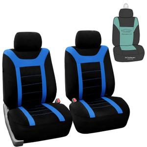 FH Group Car Seat Covers Sports Seat Covers Front Seats Only, Airbag Compatible Blue Black Automotive Seat Cover Combo Small Car Seat Cover Design Universal Fit Interior Accessories Cars Trucks SUVs