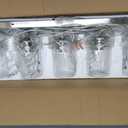 Kitchen Island Lighting, Pendant Lighting for Dining Room Kitchen Island Lighting Farmhouse Chandelier, 5 Light Hanging Linear Chandelier Brushed Nickel Pendant Lights with Clear Glass Shades
