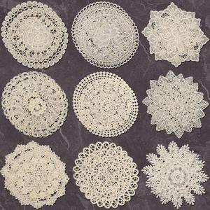 Mimorou 18 Pieces 8 Inch Beige Lace Doilies for Tables Crochet Doilies Vintage Cotton Lace Coasters Handmade Round Placemats Rustic Table Decor for Kitchen Dining Room Wedding Cup Vase Decoration