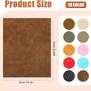 10 Pcs Laserable Leatherette Sheets, 12.6 x 10.2 Inch Blank Leather for Laser Engraving 10 Colors Faux Leather Sheets for Hats, Cap, Keychain, DIY Projects, Engraver Leathers Material