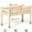MIXC Wooden Raised Garden Bed with Legs, 48L X 24W, Elevated Reinforced Large Planter Box for Vegetable Flower Herb Outdoors - Beam and Column Structure - Unmatched Strength Outlast