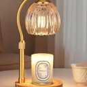 Hong-in Candle Warmer Lamp - with Timer & Dimmer, Modern Home Decor House Warming Gifts, Cozy Birthday Gift for Women Mom (Amber)