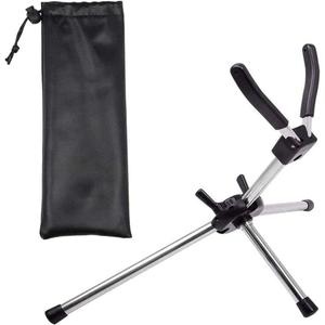 Liyafy Foldable Saxophone Bracket Alto Tenor Sax Stand Universal Wind Instrument Bracket with Leather Bag