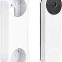 Anti-Theft No Drill Doorbell Mount Compatible with Google Nest Doorbell (Battery), Video Doorbell Door Mount for Apartment, Home, Renters, No Tools Needed and Protect Your Wall