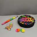 Deekin Small Neon Birthday Piata Glow Happy Birthday Piata with Stick Blindfold and Confetti for Boys Girls Glow in the Dark Party Decorations for Party Favors