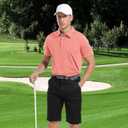 Mens Polo Shirts for Men Short Sleeve Performance Moisture Wicking Quick Dry Casual Solid Sport Collared Golf Shirts for Men, XX-Large Cranberry (XXL)