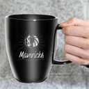Rico Industries NBA Basketball Sunburst 18oz Laser Engraved Ceramic Lustre Mug