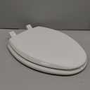 Mayfair Cassel Slow Close Toilet Seat, Easy Clean, Non Slip Premium Wood Seat, Easy Install, Made in USA, Elongated, White