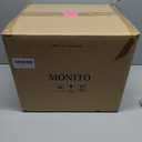 MONITO Ceramic Dinnerware 16 Pieces Dinner Set,Plates Pasta Bowls Cereal Bowls Reactive Change Glaze Dish Sets, Modern Stoneware Dishes,Gift, Creamy white