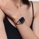Secbolt Stainless Steel Bands Compatible with Apple Watch Band 38mm/40mm/41mm/42mm(Series 11/Series 10) iWatch Series 11/10/9/Ultra/SE/8/7/6/5/4/3/2/1, Dressy Metal Bangle Bracelet Women