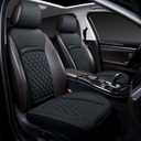Front Car Seat Covers for Kia, Leather Waterproof Seat Protector Custom Fit Kia Soul Sorento Forte Optima Telluride Sportage Sedona, 2 Pack, Black