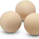 2-1/2 Inch Wooden Round Ball, Pack of 5 Unfinished Natural Round Hardwood Balls, Smooth Birch Balls, for Crafts and DIY Projects (2-1/2 inch Diameter)