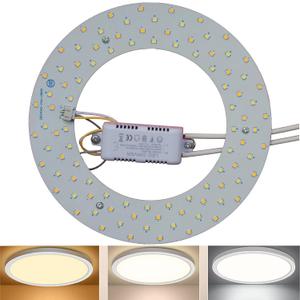 24W 3 Color Temperature LED Flush Mount Ceiling Fan Light Kit Replacement LED Light Board Panel,Retrofit LED Light Engine