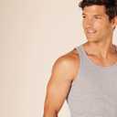 Amazon Essentials Men's Lightweight Tank Undershirts, Pack of 6 (Large, Black/Grey Heather)