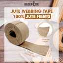 2 x Jute Burlap Webbing Ribbon - 3.15" x 9.83 Yards Upholstery Webbing for Chairs, Furniture, Crafting, Home Decor, Christmas Garland, Jute Wreath, Banner