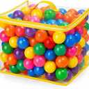 Ball Pit Balls for Toddlers: 100 Colorful Non-Toxic Balls with BPA-Free, Phthalate-Free, Crush-Resistant Polyethylene Plastic, 2.17 Inches, Perfect Toy for Boys and Girls Play
