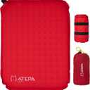ATEPA Inflatable Seat Cushion, Self-Inflating Portable Stadium Airplane Travel Foam Cushion Pad for Camping, Sports Events, Outdoor
