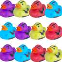 ArtCreativity 2 Inch Camouflage Rubber Duckies, Pack of 12, Cute Duck Bath Tub Pool Toys in Assorted Colors, Ideal for Camo-Themed Parties, Fun Decorations, Carnival Supplies, Party Favor, Small Prize