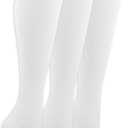 Women Graduated Compression Knee High Socks-Comfort and Fatigue Relief-Mild 4 Pair White