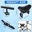 Front Mounted Bicycle Seats for Children, Kid Bike Seat Mountain with Handlebars Foot Pedals for Children 2~5 Years (Black), One Size