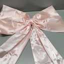 Large Pink Bow for Coquette Room Decor, 40x24 In Satin Ribbon Tie Coquette Birthday Decorations, Giant Pastel Pink Hanging Wall Decor for Ballerina Girl Just Want to Be One (Internal Stability Layer)